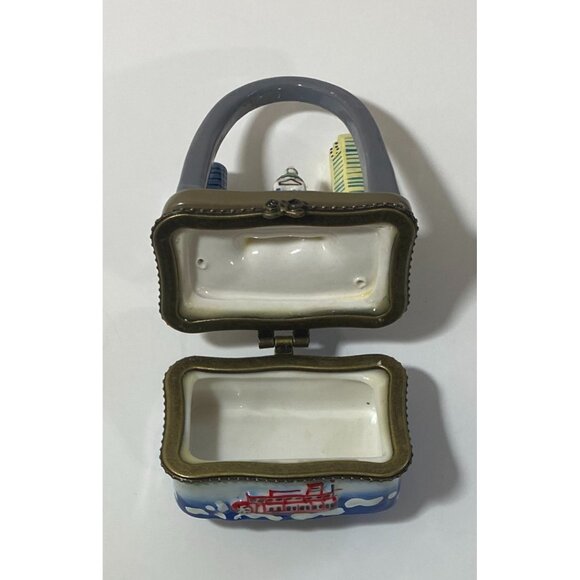 St. Louis Arch Ceramic Hinged Trinket Box w Paddle Boat Missouri Travel Souvenir - Picture 7 of 13
